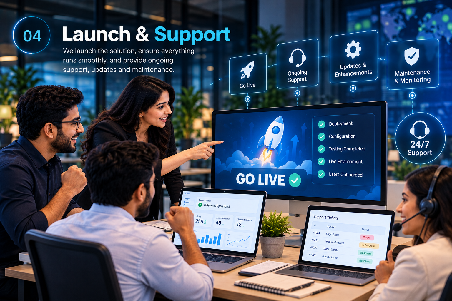 4. Launch and support